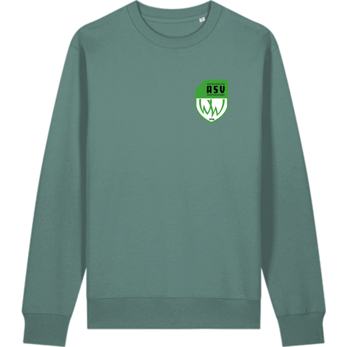 Schweres Unisex Sweatshirt aus Bio-Baumwolle Changer 2.0 STSU178 – ASV-Wappen herzseitig Green Bay Vorderseite