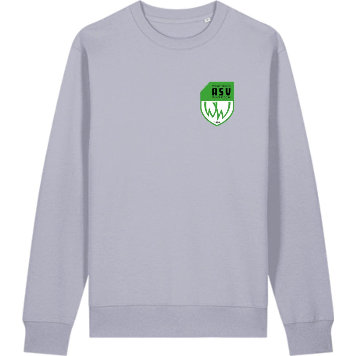 Schweres Unisex Sweatshirt aus Bio-Baumwolle Changer 2.0 STSU178 – ASV-Wappen herzseitig Lavender Vorderseite
