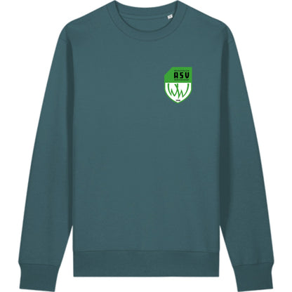 Schweres Unisex Sweatshirt aus Bio-Baumwolle Changer 2.0 STSU178 – ASV-Wappen herzseitig Stargazer Vorderseite