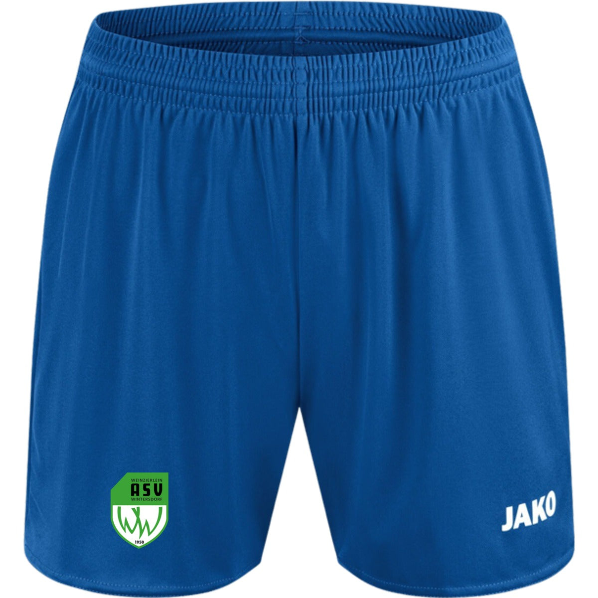 JAKO Sporthose Manchester 2.0 ohne Innenslip Damen 4400D – ASV-Wappen am Bein Sportroyal Vorderseite