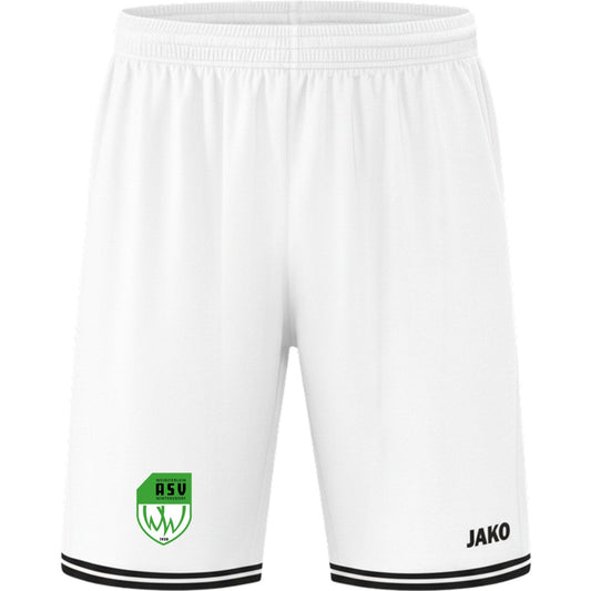 Basketball-Shorts Center 2.0 4450 – ASV-Wappen am Bein Weiß/Schwarz Vorderseite