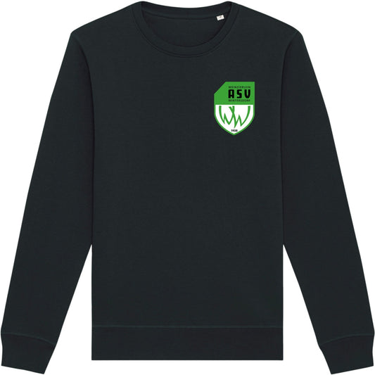 Basic Unisex-Sweatshirt mit Rundhalsausschnitt Roller STSU868 – ASV-Wappen herzseitig Black Vorderseite