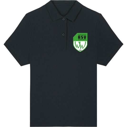 Das ikonische Damen-Polo Coaster STPW977 – ASV-Wappen herzseitig Black Vorderseite