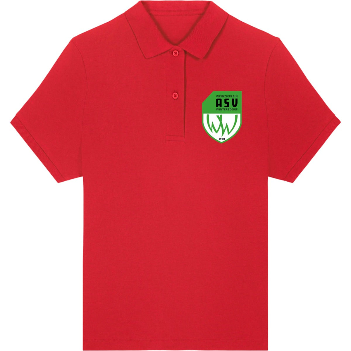 Das ikonische Damen-Polo Coaster STPW977 – ASV-Wappen herzseitig Red Vorderseite