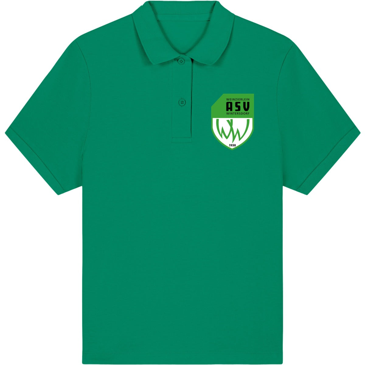 Das ikonische Damen-Polo Coaster STPW977 – ASV-Wappen herzseitig Verdant Green Vorderseite