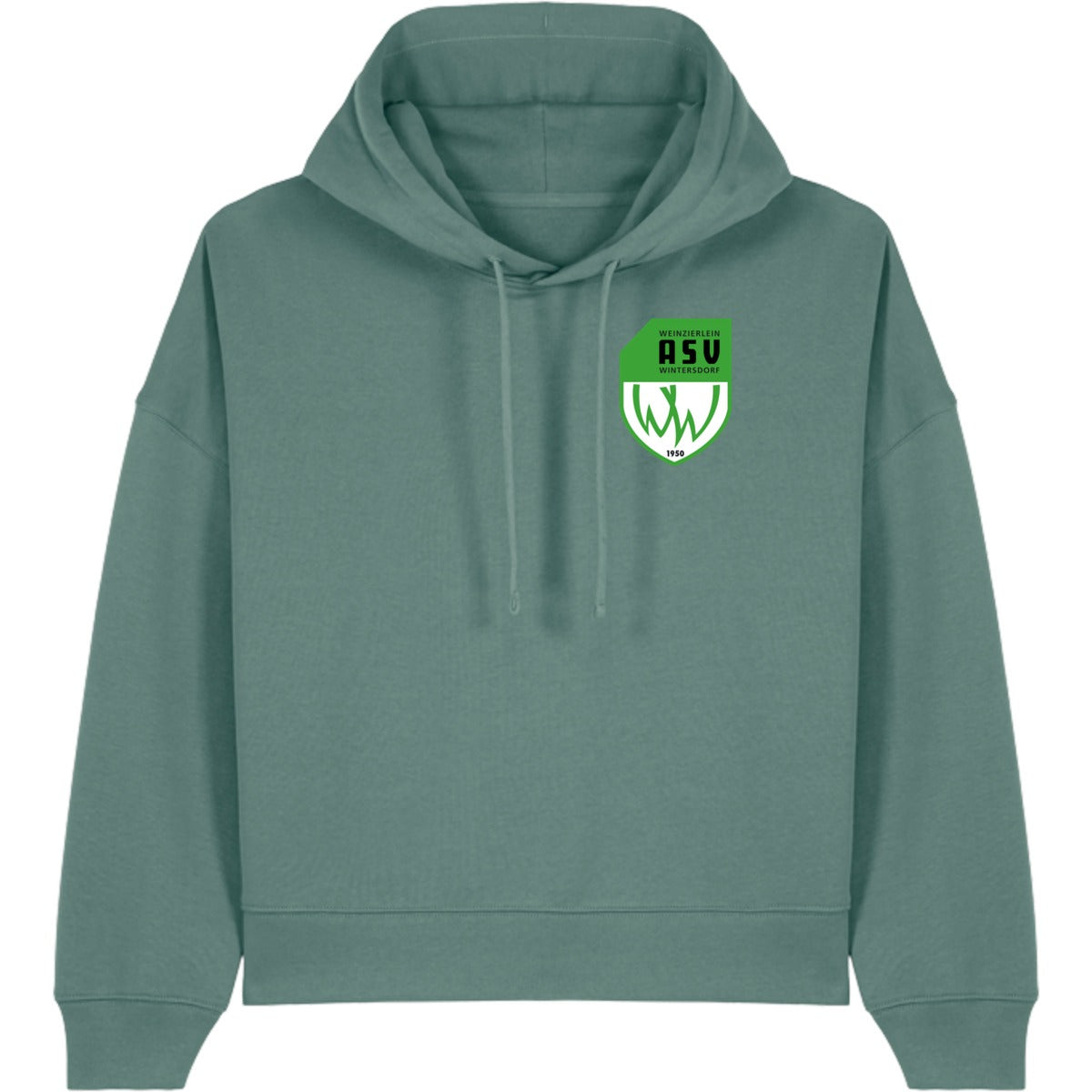 Nachhaltiger Damen Hoodie Stella Nora STSW213 – ASV-Wappen herzseitig Green Bay Vorderseite