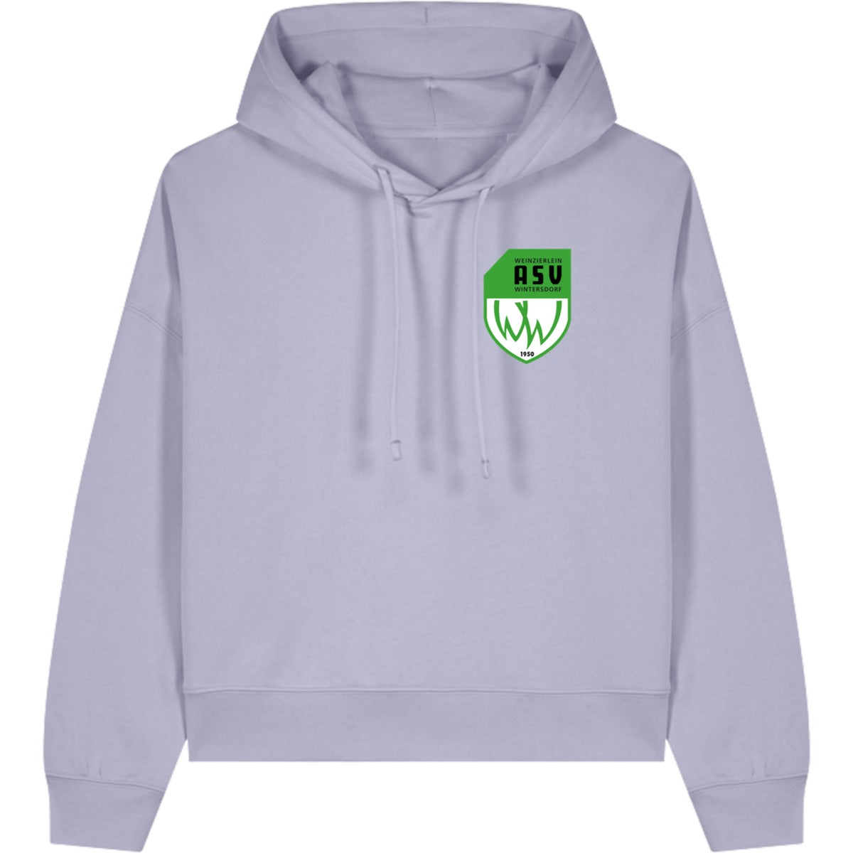 Nachhaltiger Damen Hoodie Stella Nora STSW213 – ASV-Wappen herzseitig Lavender Vorderseite
