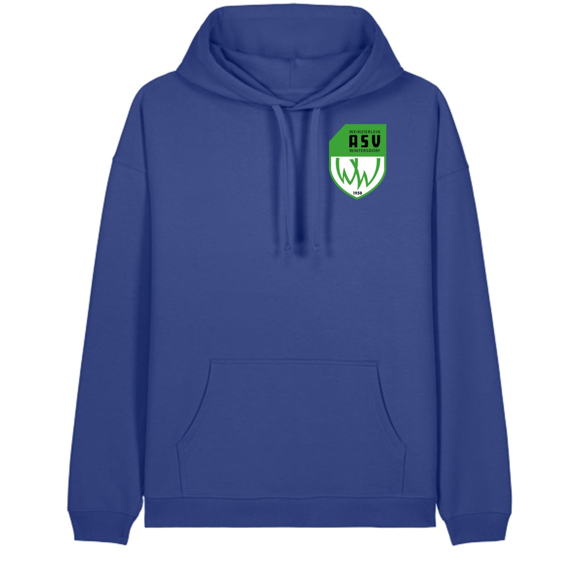 Oversize-Hoodie aus Bio-Baumwolle Slammer 2.0 STSU209 – ASV-Wappen herzseitig Dusk Vorderseite