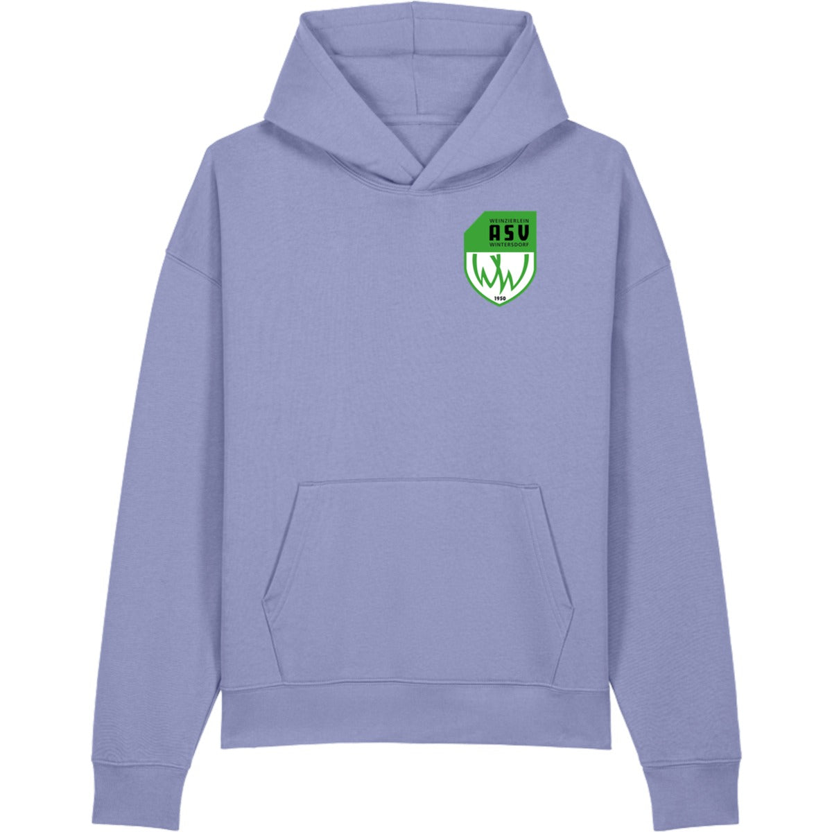 Lässiger Kapuzenpullover Chaser Unisex Hoodie STSU077 – ASV-Wappen herzseitig Violet Vorderseite