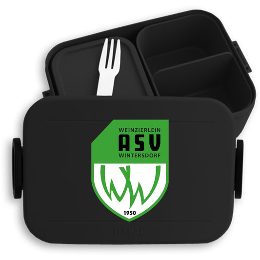 Mepal Kinder Bento Box Midi personalisierbare Brotdose BBK223 – ASV-Wappen mittig groß Nordic Black Vorderseite