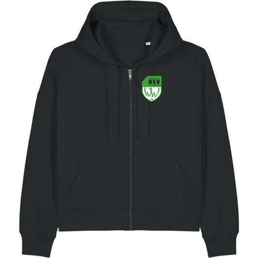 Bio Sweat Zip-Hoodie – Stella Ida STSW214 – ASV-Wappen herzseitig Black Vorderseite