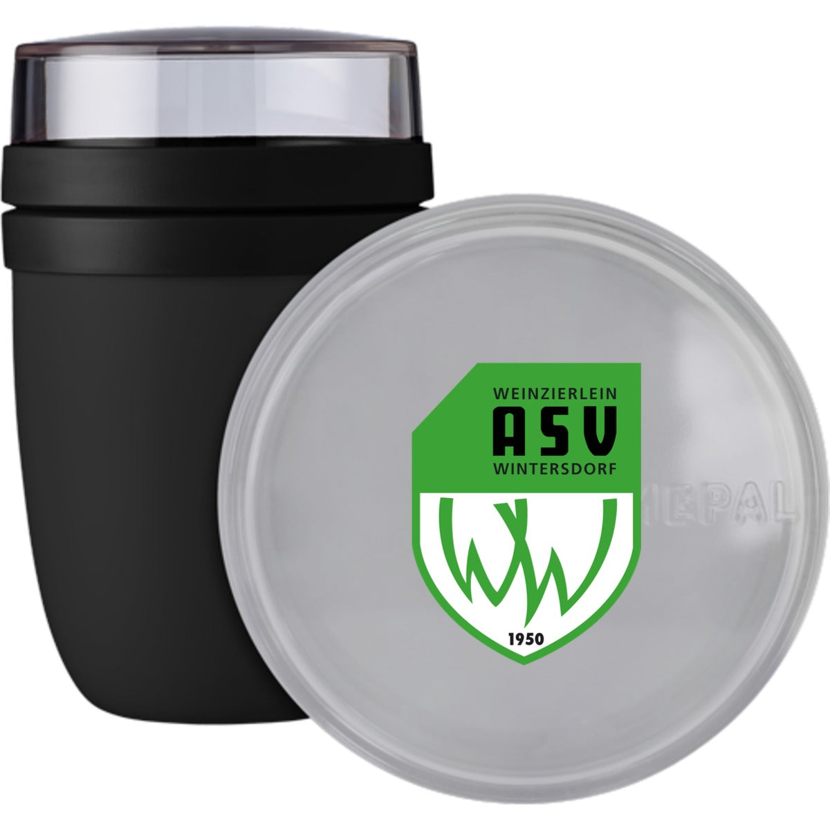 Mepal Lunchpot Ellipse mini Joghurtbecher to Go gestalten LP01 – ASV-Wappen mittig groß Nordic Black Vorderseite