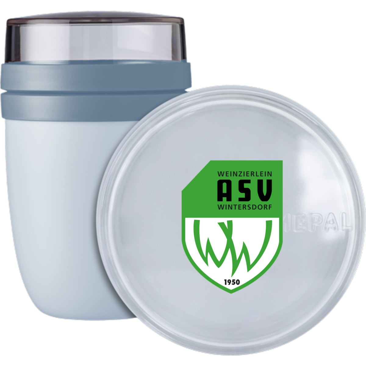 Mepal Lunchpot Ellipse mini Joghurtbecher to Go gestalten LP01 – ASV-Wappen mittig groß Nordic Blue Vorderseite