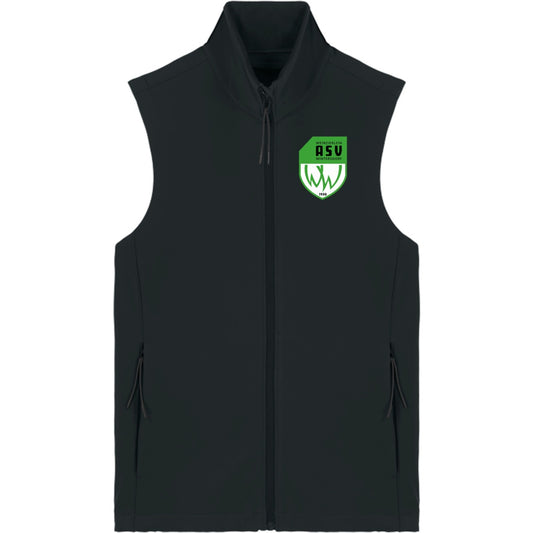 Herren Softshell-Weste Stanley Trail Blazer STJM235 – ASV-Wappen herzseitig Black Vorderseite