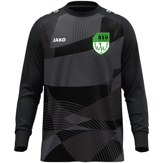 JAKO Torwart Trikot River aus recyceltem Polyester 8946 – ASV-Wappen herzseitig Schwarz Vorderseite