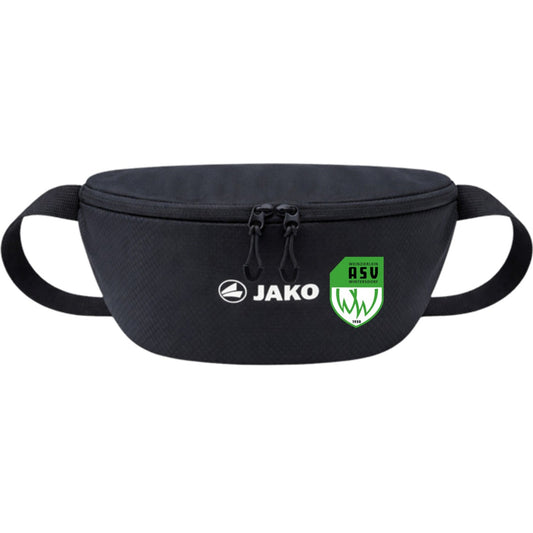 JAKO Malle Bauchtasche M1589 – ASV-Wappen neben JAKO-Logo Schwarz Vorderseite