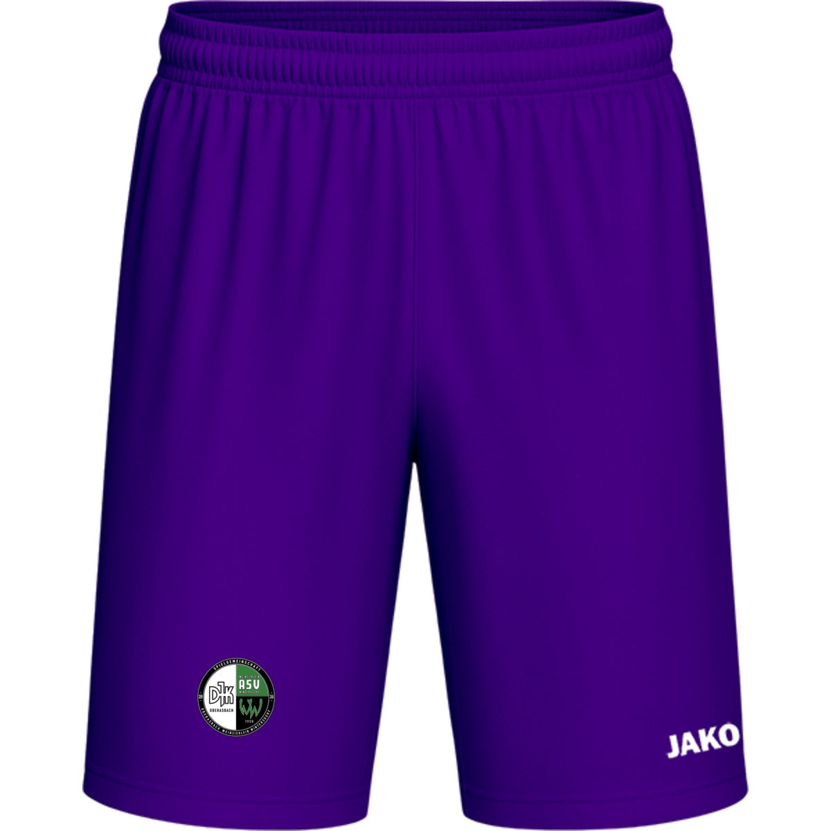 Sporthose Kids Manchester 2.0 Fußball Shorts gestalten 4400K – Vereinslogo am Bein Lila Vorderseite