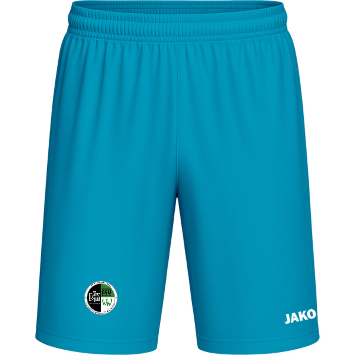 Sporthose Kids Manchester 2.0 Fußball Shorts gestalten 4400K – Vereinslogo am Bein Skyblue Vorderseite