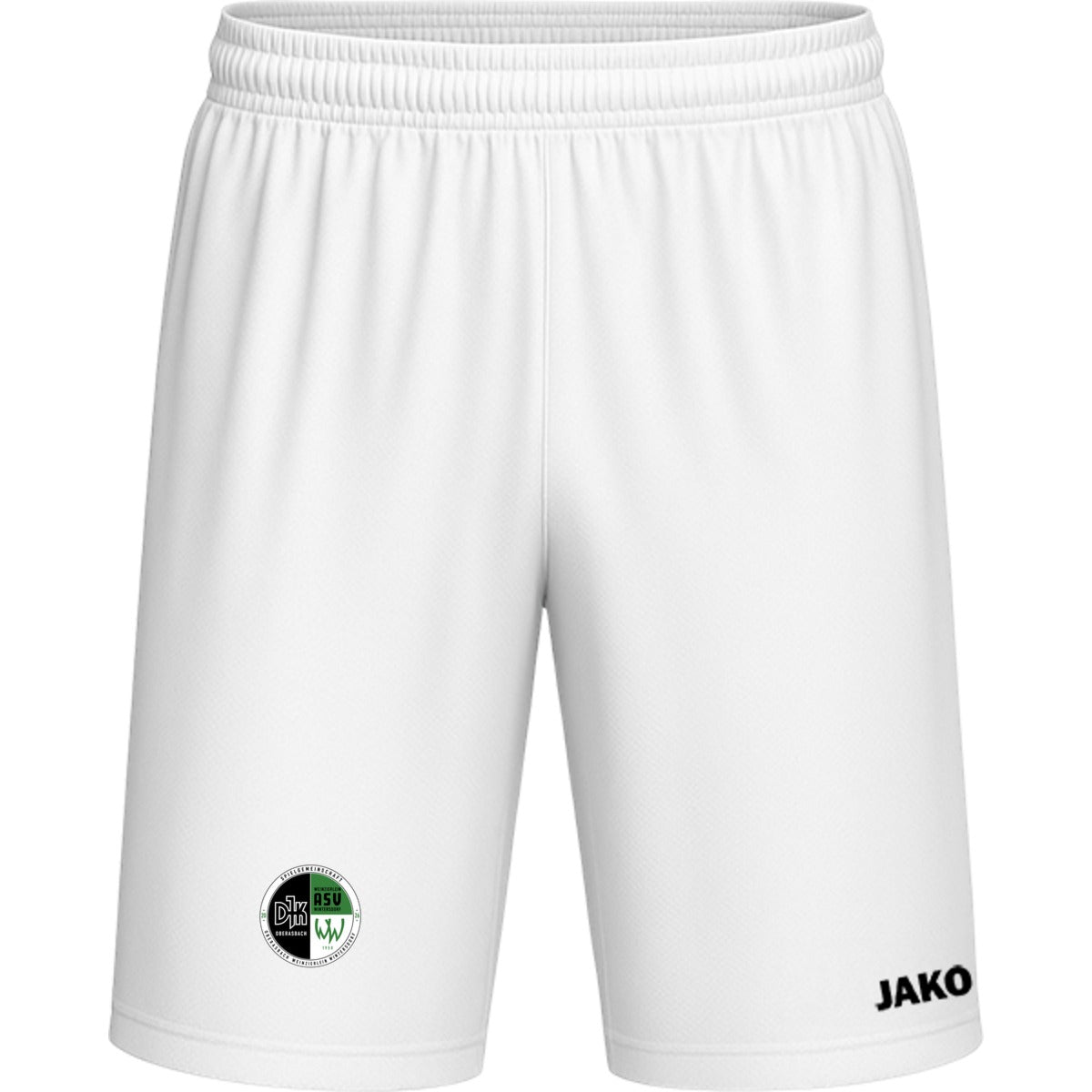 Sporthose Kids Manchester 2.0 Fußball Shorts gestalten 4400K – Vereinslogo am Bein Weiß Vorderseite