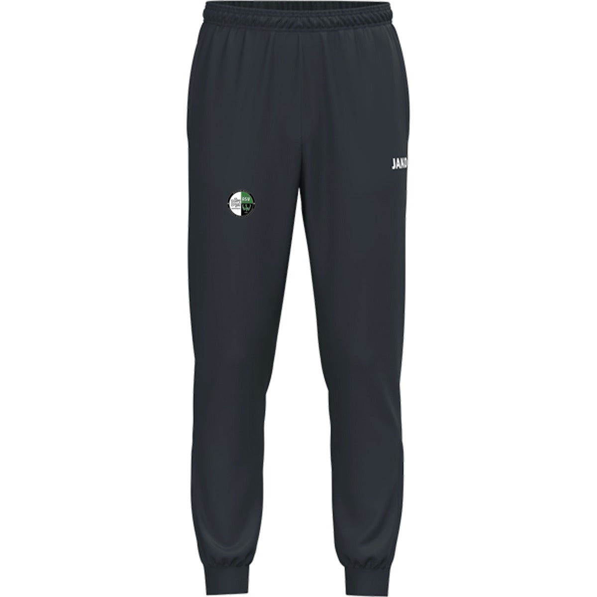 JAKO Kinder Polyesterhose One 9200K – Vereinslogo am Bein Anthrazit Vorderseite
