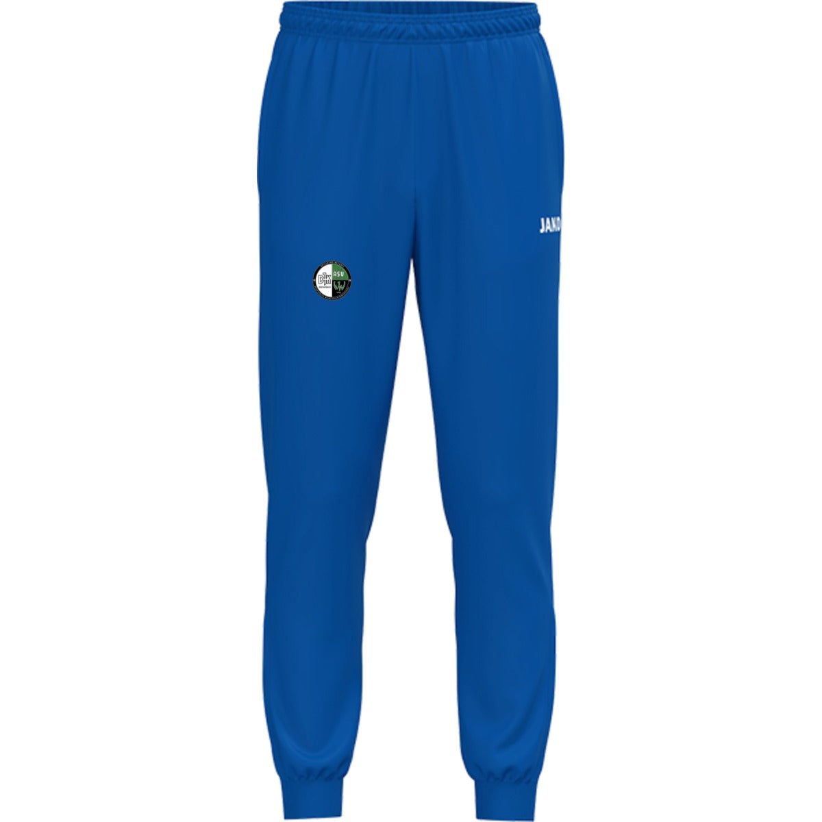 JAKO Kinder Polyesterhose One 9200K – Vereinslogo am Bein Royal Vorderseite
