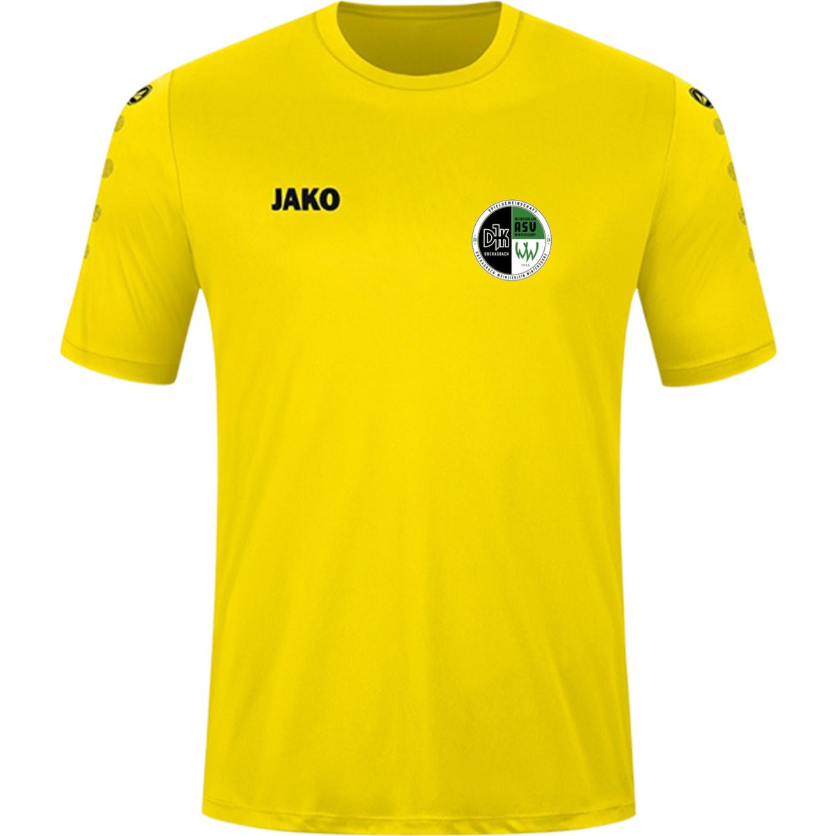 JAKO Kinder Trikot Team Kurzarm 4233K – Vereinslogo herzseitig Citro Vorderseite