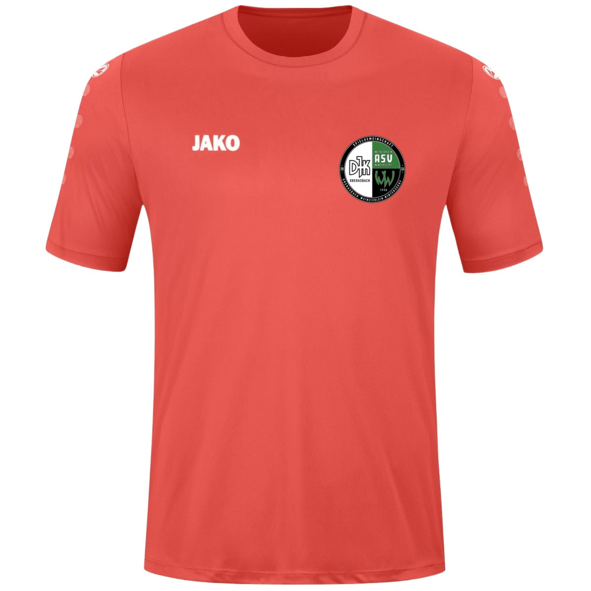 JAKO Kinder Trikot Team Kurzarm 4233K – Vereinslogo herzseitig Coral Vorderseite
