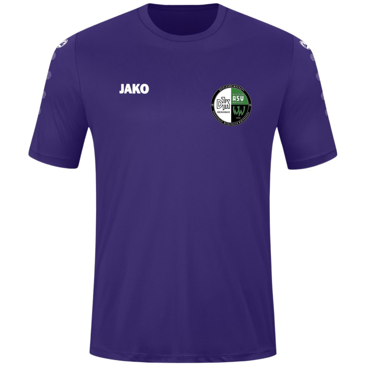 JAKO Kinder Trikot Team Kurzarm 4233K – Vereinslogo herzseitig Lila Vorderseite