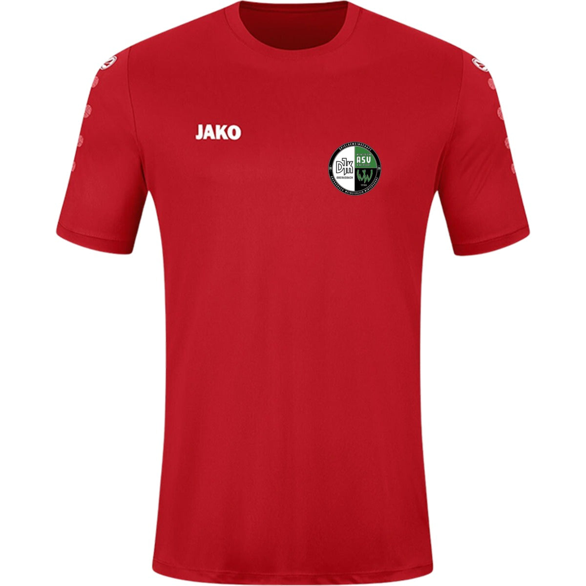 JAKO Kinder Trikot Team Kurzarm 4233K – Vereinslogo herzseitig Sportrot Vorderseite