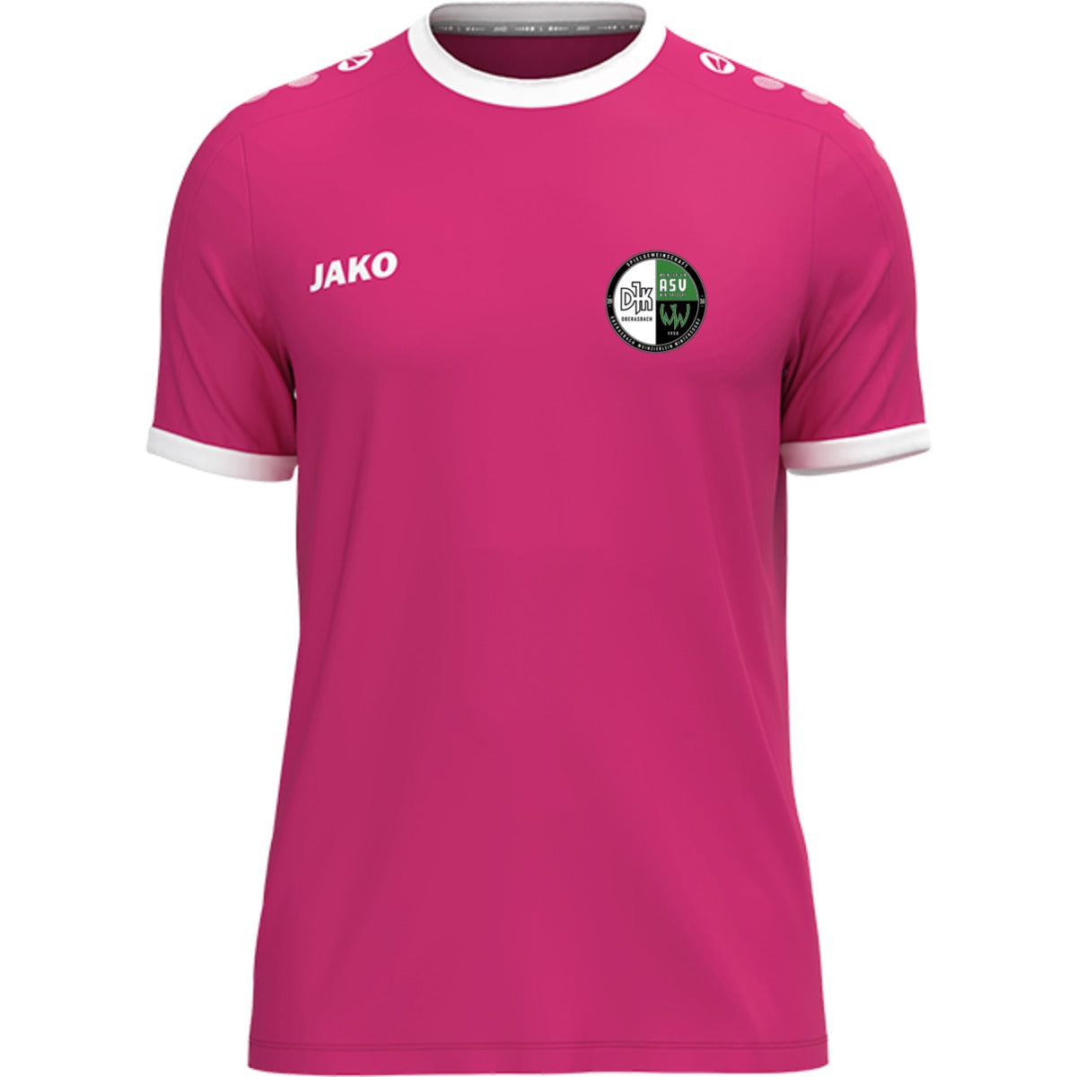 JAKO Kinder Trikot One 4200K – Vereinslogo herzseitig deep pink Vorderseite