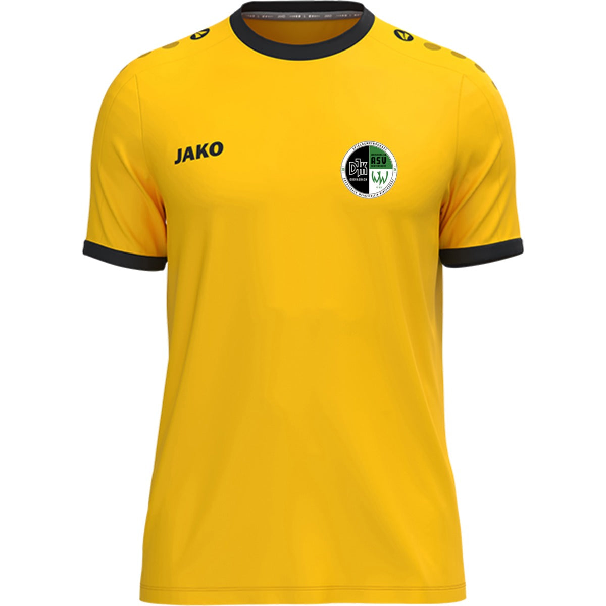 JAKO Kinder Trikot One 4200K – Vereinslogo herzseitig Gelb Vorderseite