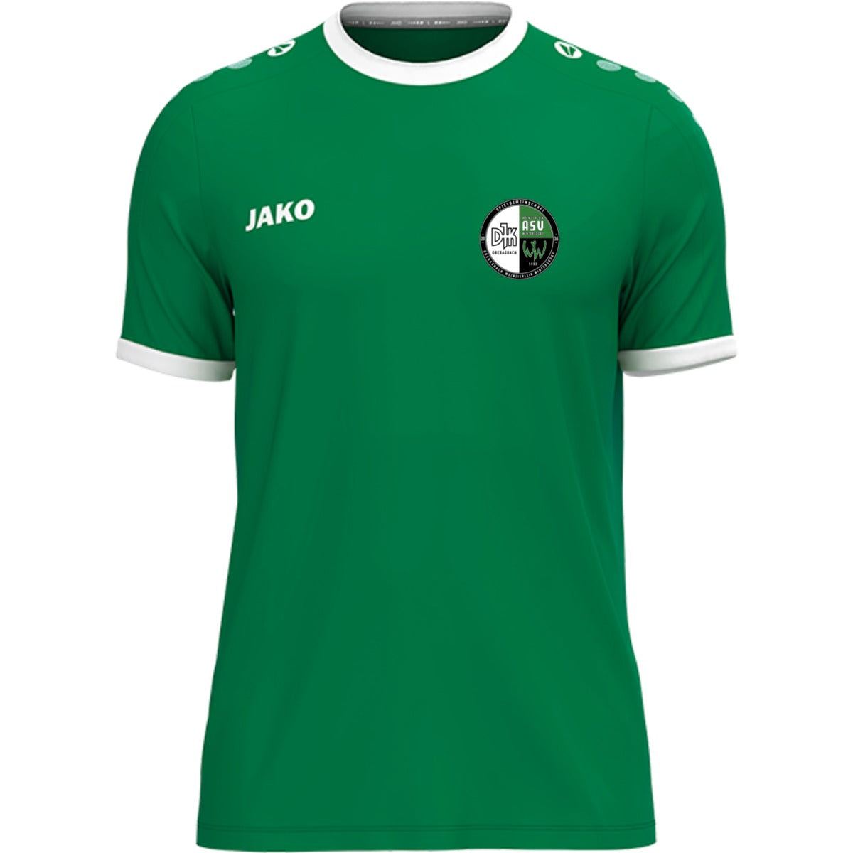 JAKO Kinder Trikot One 4200K – Vereinslogo herzseitig Sportgrün Vorderseite