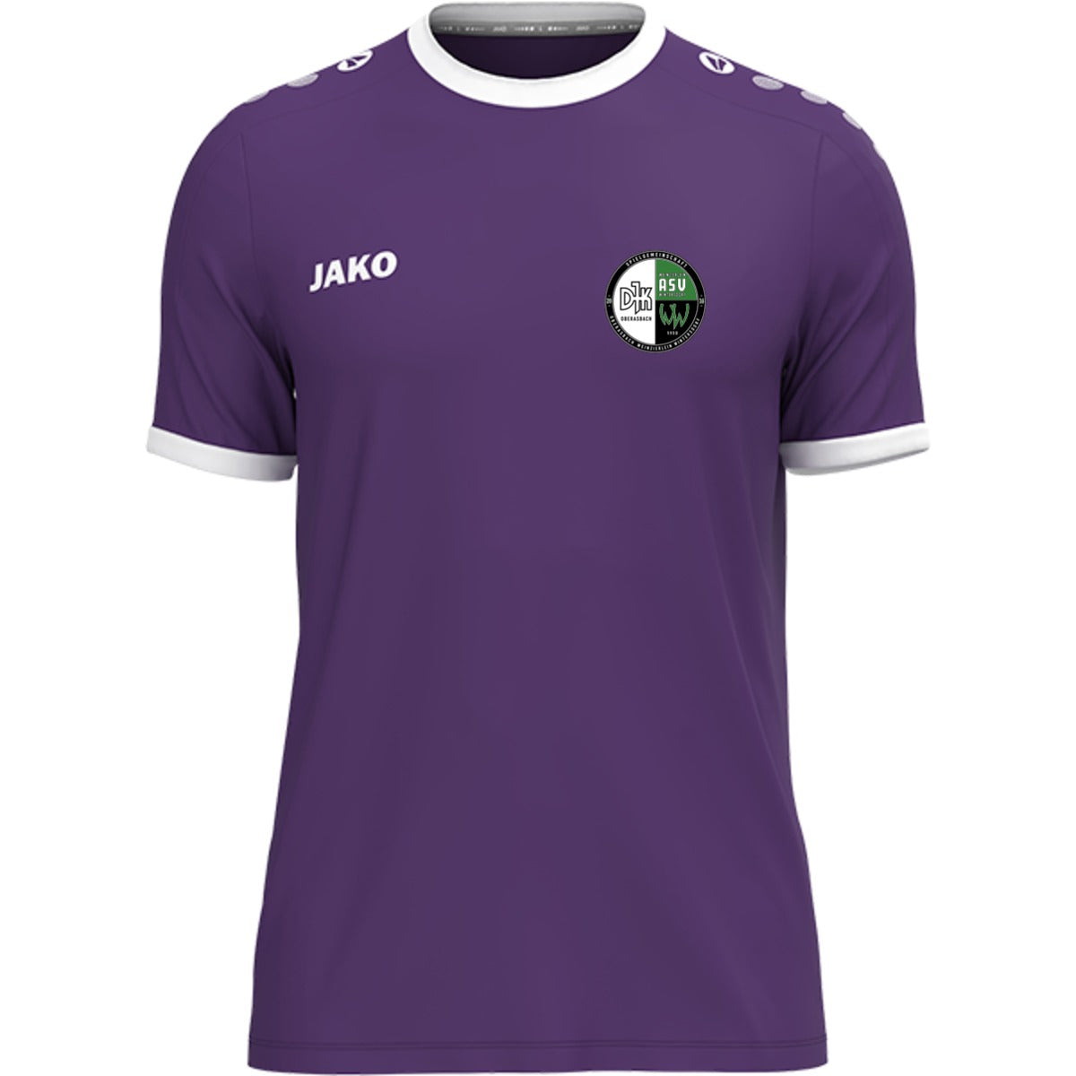 JAKO Kinder Trikot One 4200K – Vereinslogo herzseitig Violett Vorderseite