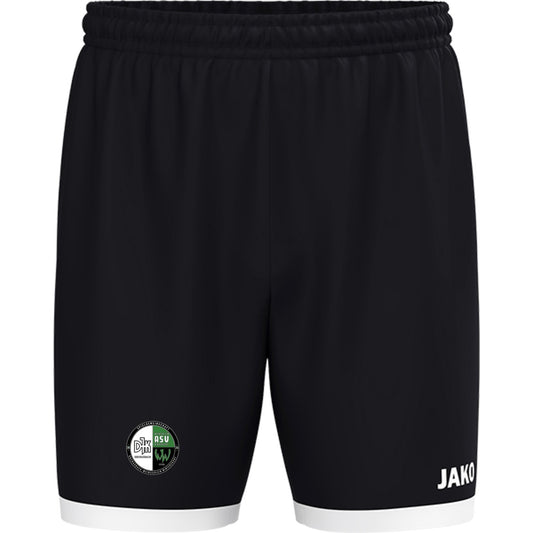JAKO Kinder Sporthose One Shorts gestalten 4420K – Vereinslogo am Bein Schwarz Vorderseite