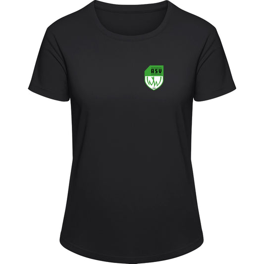 Aktion Sport T-Shirt Damen JC005 VA-JC005 – ASV-Wappen herzseitig Jet Black Vorderseite
