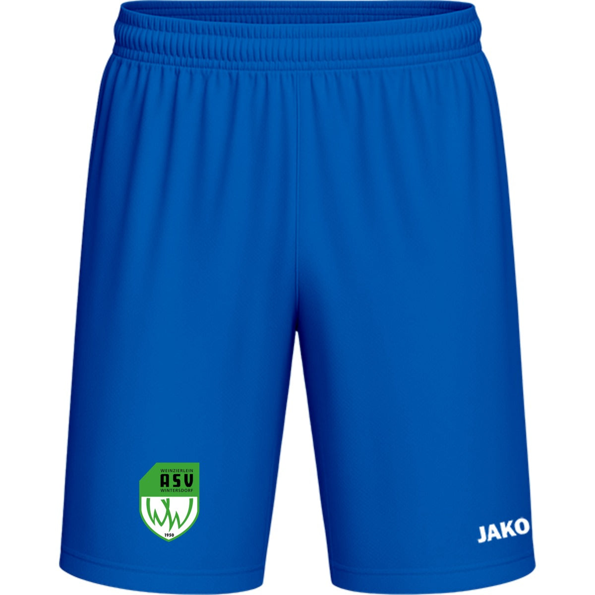 Sporthose Kids Manchester 2.0 Fußball Shorts gestalten 4400K – ASV-Wappen am Bein Sportroyal Vorderseite