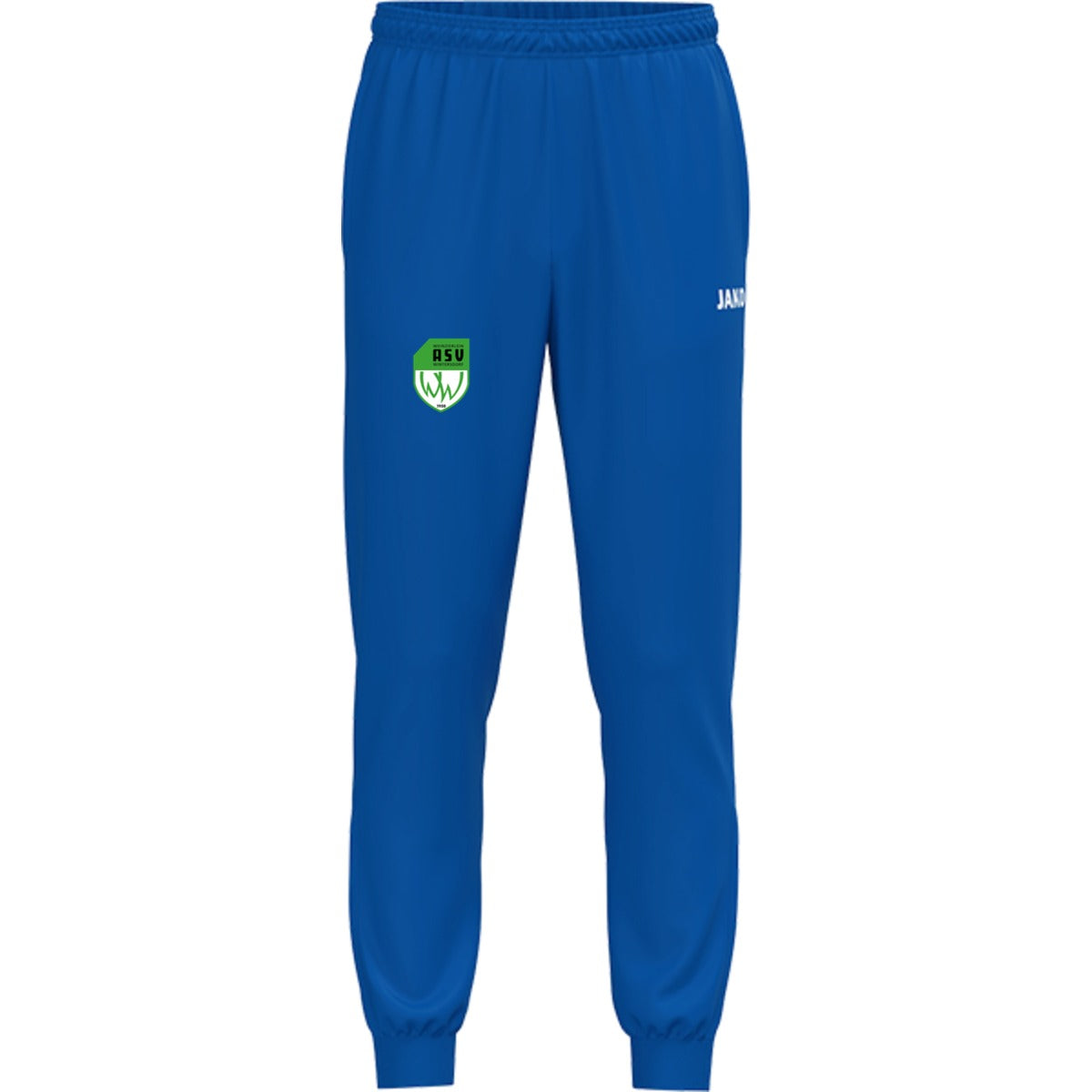 JAKO Kinder Polyesterhose One 9200K – ASV-Wappen am Bein Royal Vorderseite