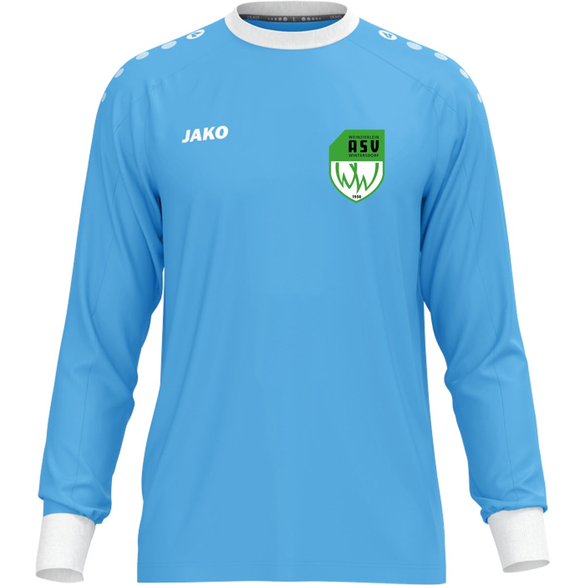 JAKO Torwart Trikot One für Kinder 8900K – ASV-Wappen herzseitig Jako Blau Vorderseite