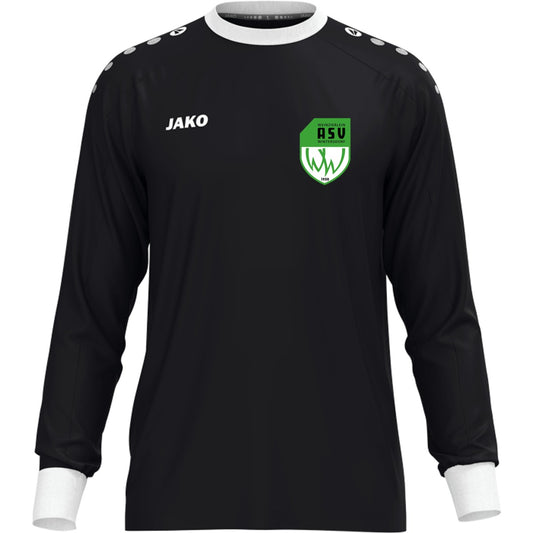 JAKO Torwart Trikot One für Kinder 8900K – ASV-Wappen herzseitig Schwarz Vorderseite