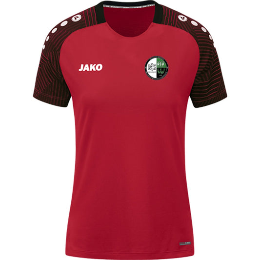 6122W-Damen – Vereinslogo herzseitig Rot/Schwarz Vorderseite