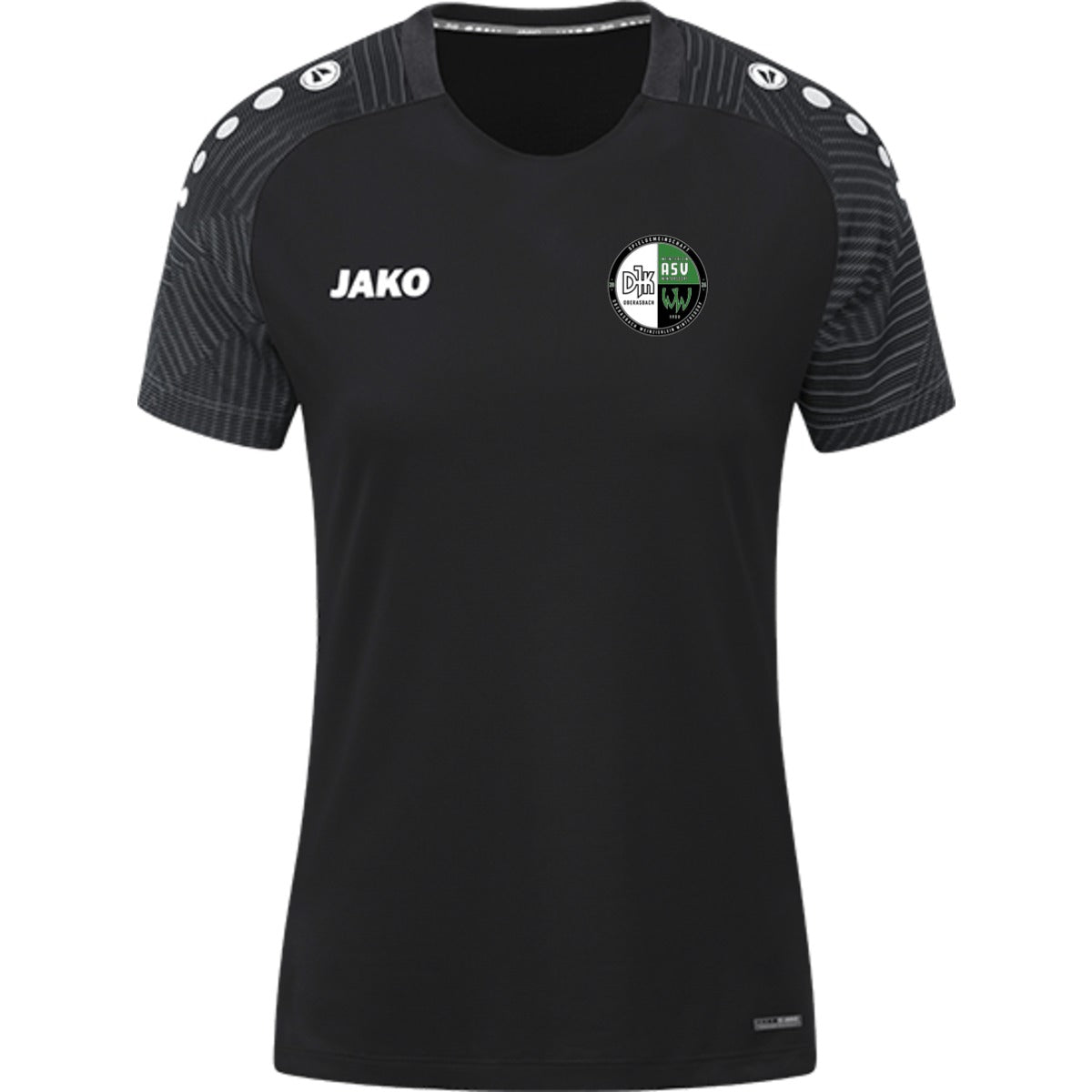 6122W-Damen – Vereinslogo herzseitig Schwarz/Anthra Light Vorderseite