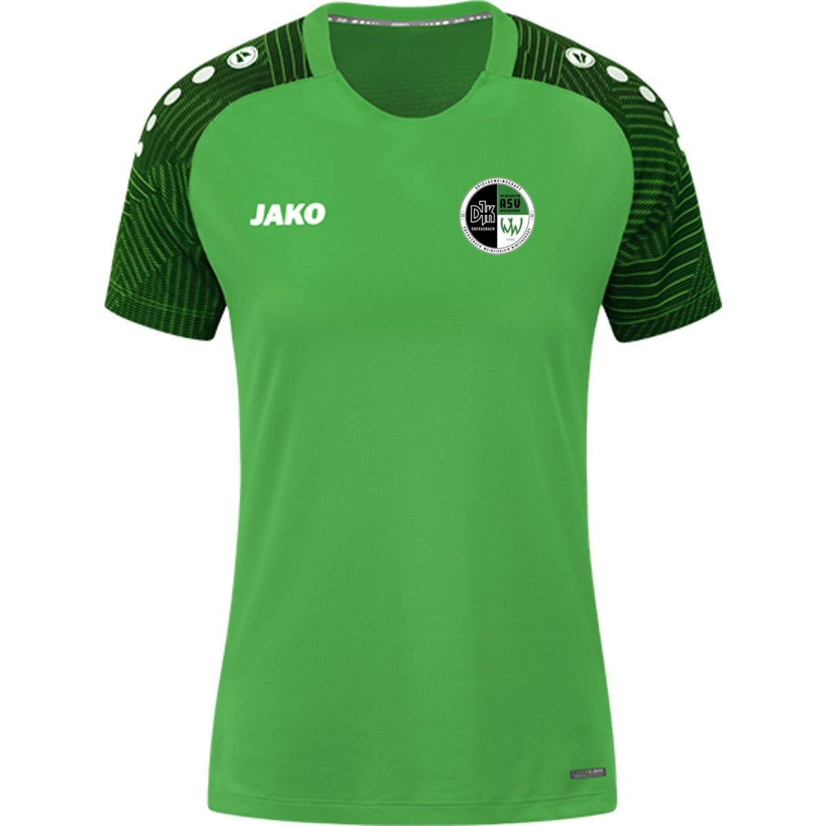 6122W-Damen – Vereinslogo herzseitig Soft Green/Schwarz Vorderseite