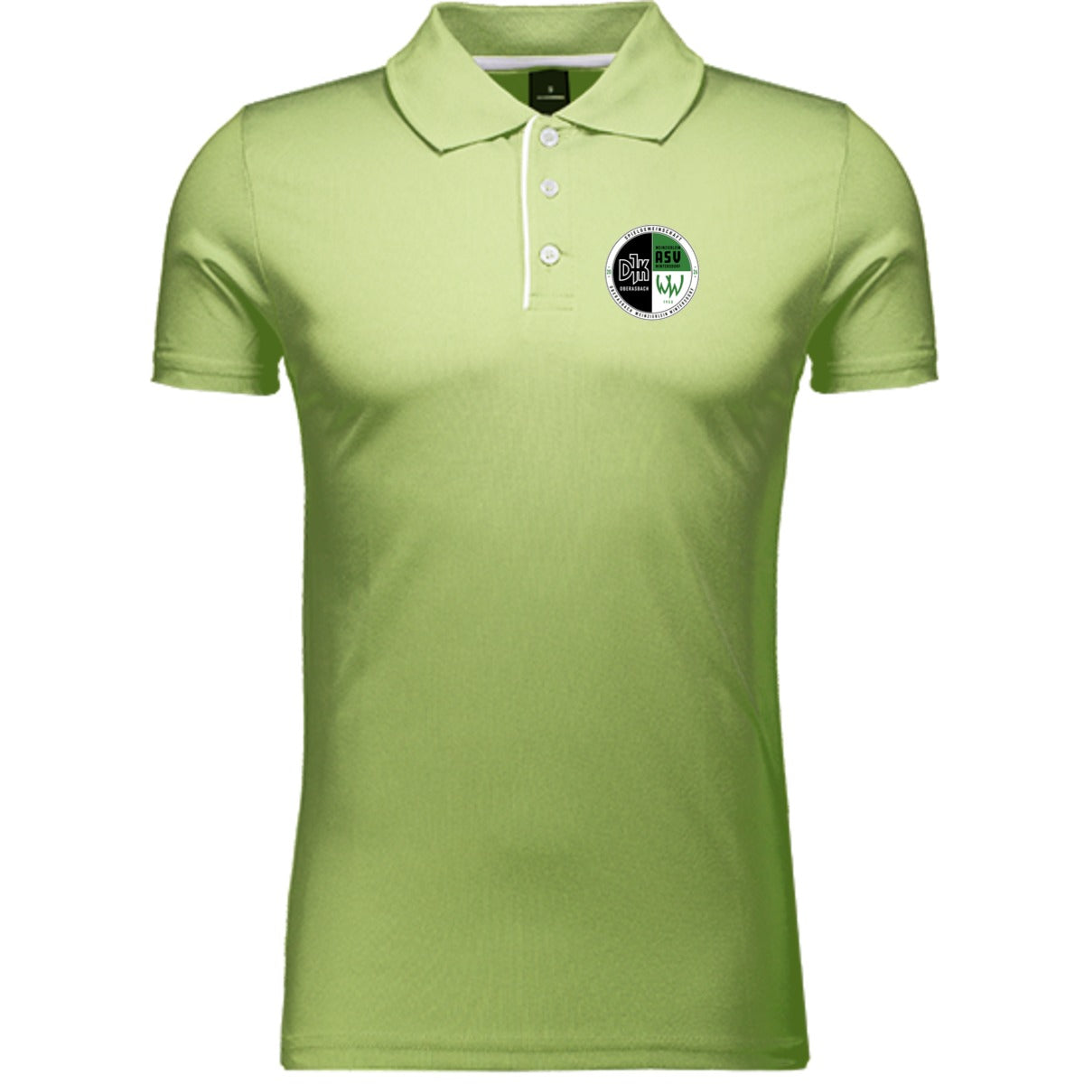 L542-Herren-Polo – Vereinslogo herzseitig Apple Green Vorderseite