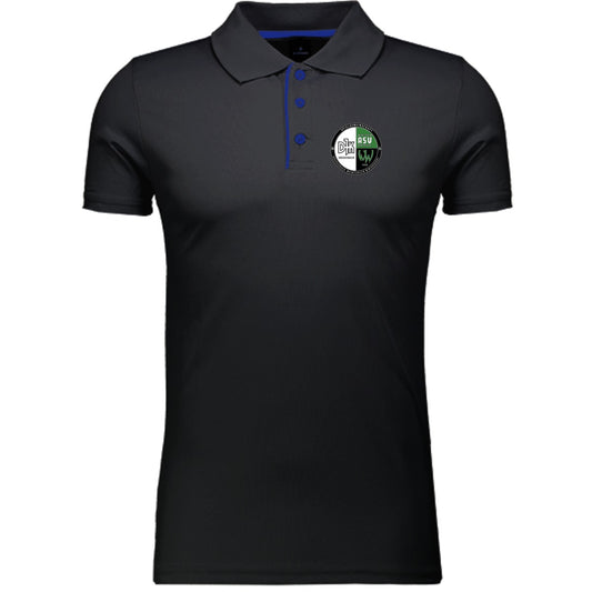 L542-Herren-Polo – Vereinslogo herzseitig Black Vorderseite