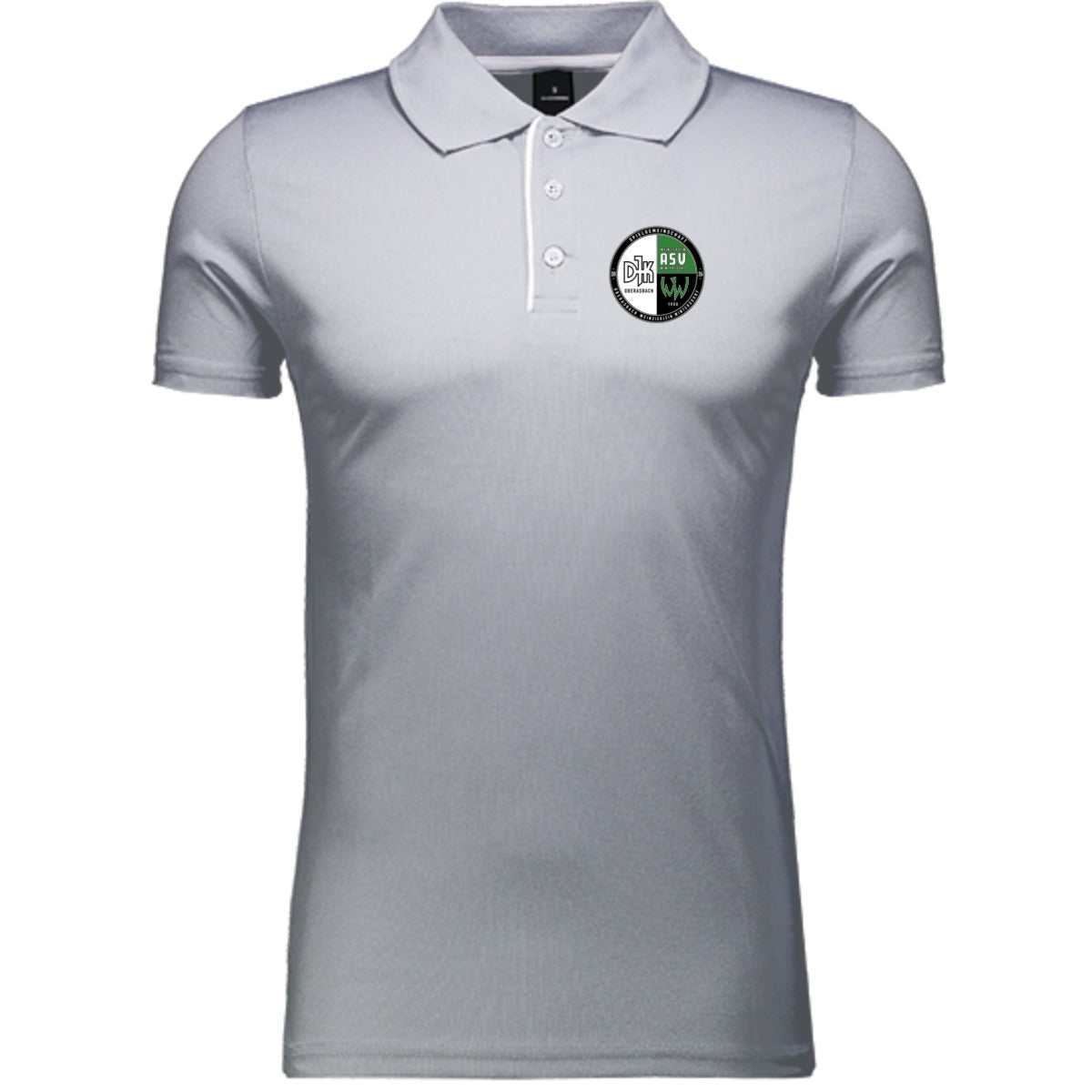 L542-Herren-Polo – Vereinslogo herzseitig Pure Grey Vorderseite
