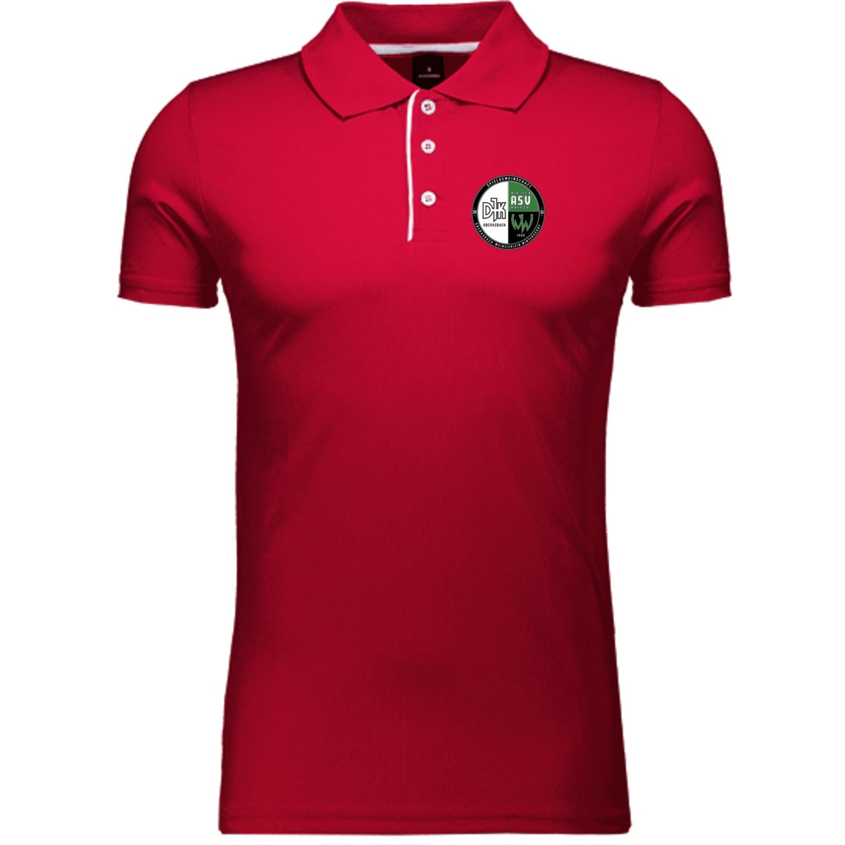 L542-Herren-Polo – Vereinslogo herzseitig Red Vorderseite