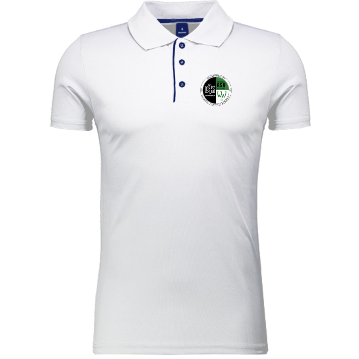 L542-Herren-Polo – Vereinslogo herzseitig White Vorderseite